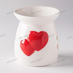 Аромалампа Сердца красные керамика (код 14263),(2719) - Интернет-магазин товаров для здоровья и красоты "Сорбис", Екатеринбург